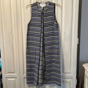 BCBG Jacquard Sleeveless Vest Cardigan